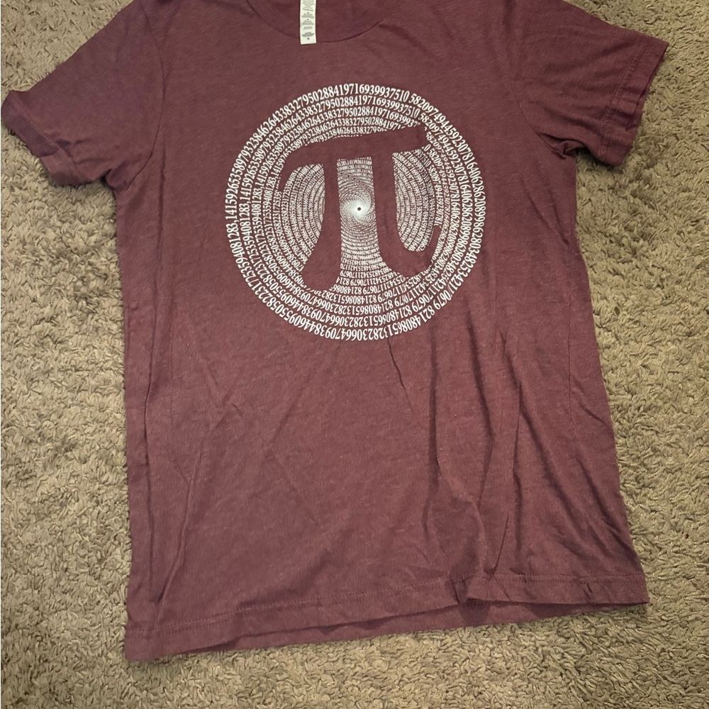 Bella Canvas Red Short Sleeve Tee with Pi Design
